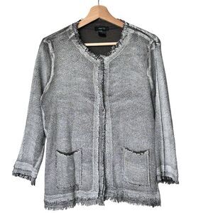 Avant Toi foil-print cardigan Blazer Linen Blend Italy Made Jacket size S